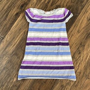 Place Striped Purple and Blue Casual Dress